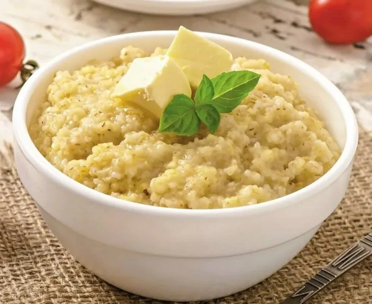 Каши из разных круп в тарелках